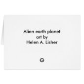 Alien earth planet cards (Back Horizontal)