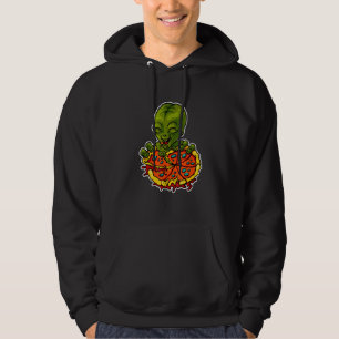 Alien Eating Pizza Hoodie