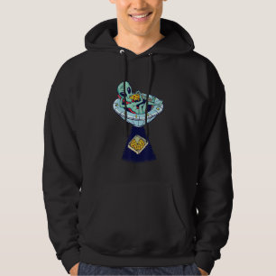 Alien Eating Pizza Ufo Abduction I'm Here Just For Hoodie