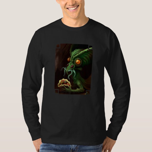Alien Eating Tacos Extraterrestrial Taco  1 T-Shirt (Front)