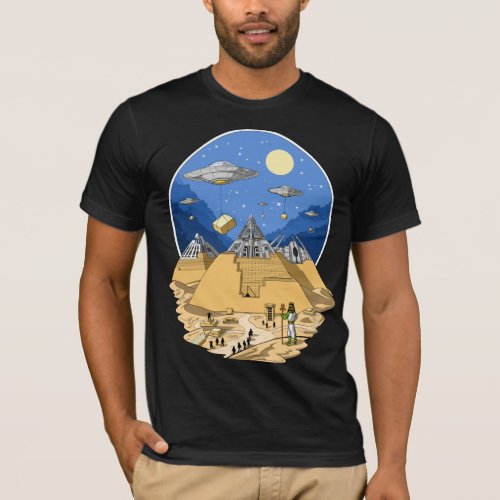 Alien Egyptian Pyramids T_Shirt