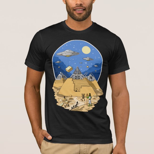 Alien Egyptian Pyramids T-Shirt (Front)