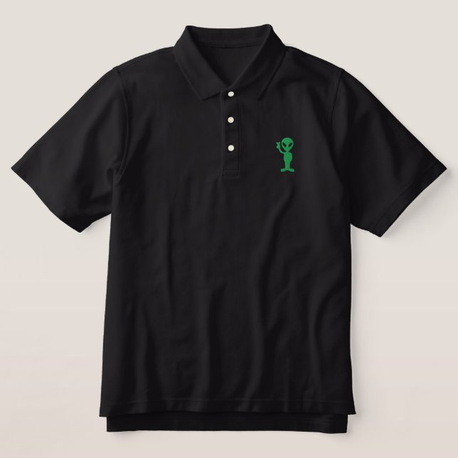 Alien Embroidered Shirt (Design Front)