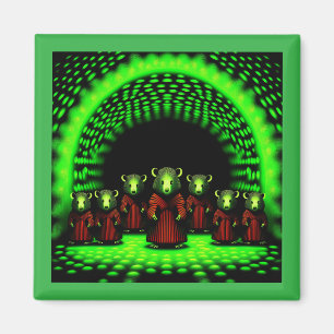 Alien Emissary's Coming Through Portal  Magnet