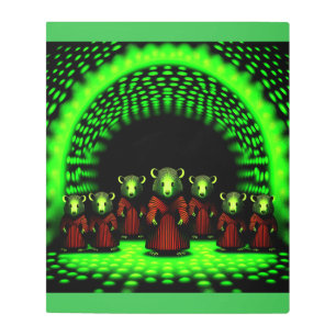 Alien Emissary's Coming Through Portal Metal Print