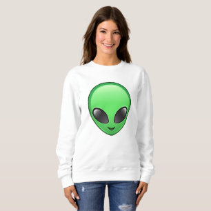 alien emoji womens sweatshirt
