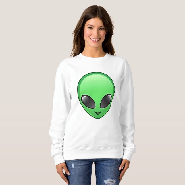 alien emoji womens sweatshirt (Front Full)