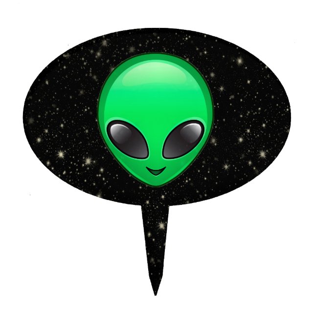 alien emojis cake topper (Front)