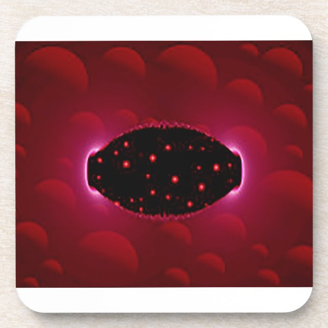 Alien Energy Source With Background Spheres Beverage Coaster (Front)