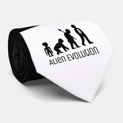Alien Evolution Extraterrestrial Alien Neck Tie