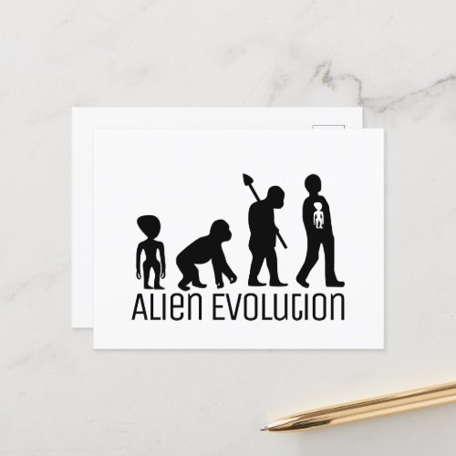 Alien Evolution Extraterrestrial Alien Postcard