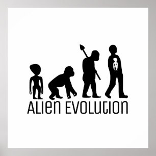 Alien Evolution, Extraterrestrial Alien Poster