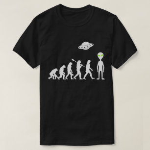 Alien Evolution Funny UFO Design T-Shirt
