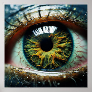 Alien Eye Close-Up Macro Photo - Unique and Myster Poster