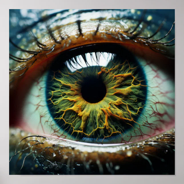 Alien Eye Close-Up Macro Photo - Unique and Myster Poster | Zazzle
