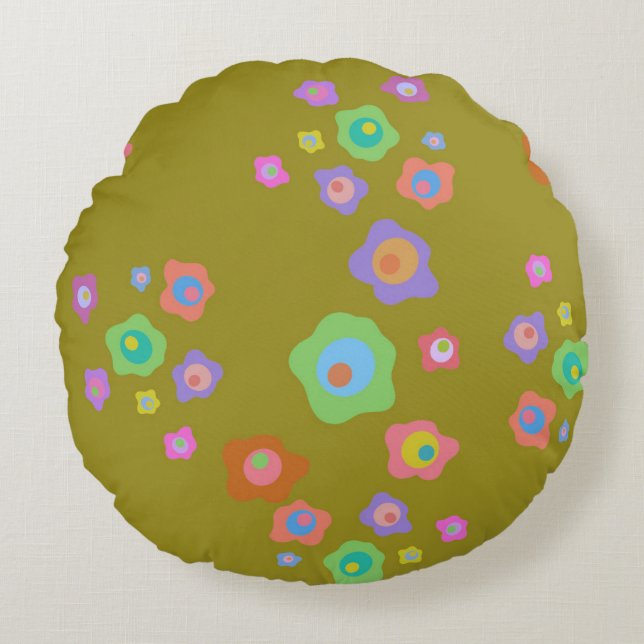 Alien Eyeballs Armada ITTOI Round Pillow (Front)