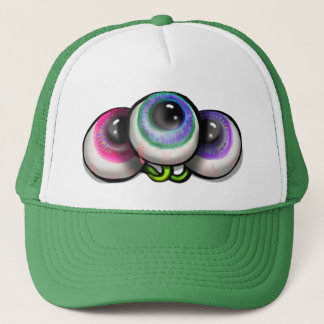 Alien Eyeballs Space Monster Trucker Hat