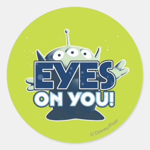 Alien Eyes on You Classic Round Sticker