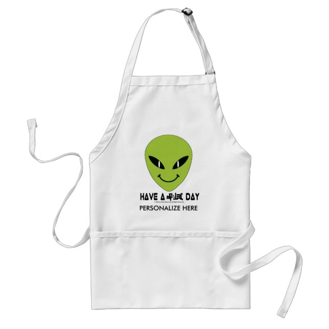 Alien Face Adult Apron (Front)