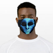 Alien Face Adult Cloth Face Mask (Worn)
