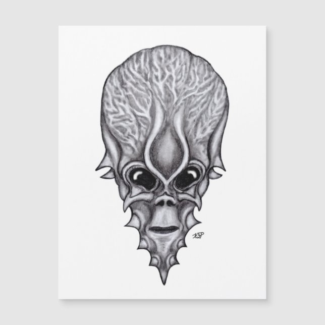 Alien Face , African Skull Facial Reconstruction (Front)