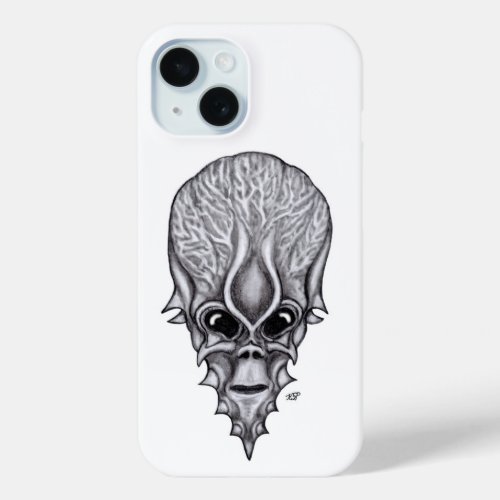 Alien Face  African Skull Facial Reconstruction iPhone 15 Case