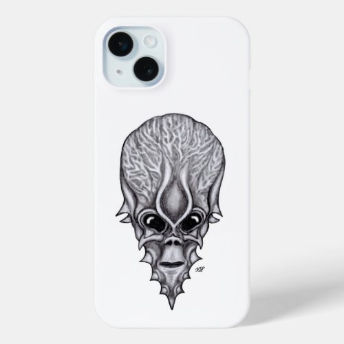 Alien Face  African Skull Facial Reconstruction iPhone 15 Plus Case