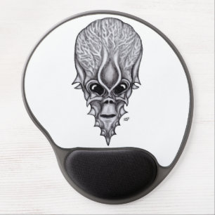 Alien Face , African Skull Facial Reconstruction Gel Mouse Pad