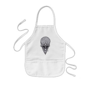 Alien Face , African Skull Facial Reconstruction Kids' Apron