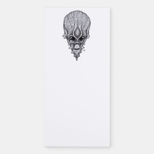 Alien Face , African Skull Facial Reconstruction Magnetic Notepad