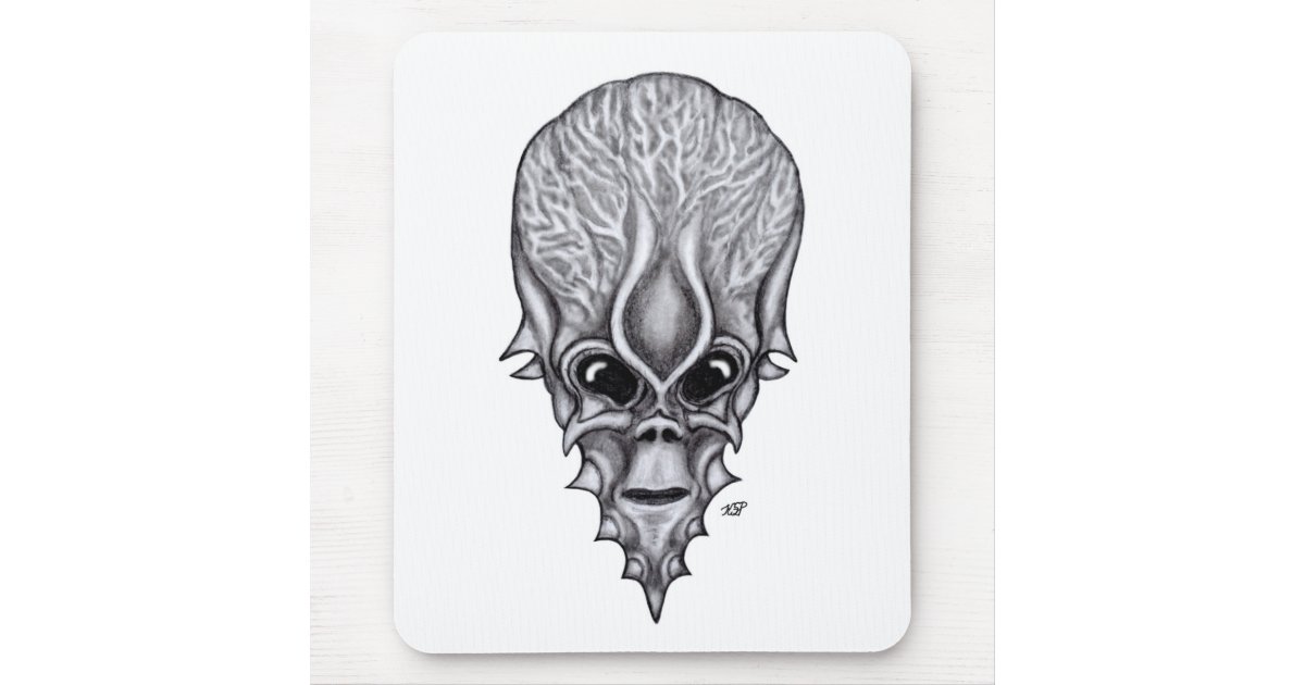 Alien Face , African Skull Facial Reconstruction Mouse Pad | Zazzle