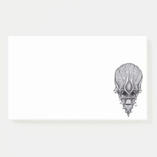 Alien Face , African Skull Facial Reconstruction Post-it Notes