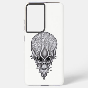 Alien Face , African Skull Facial Reconstruction Samsung Galaxy S21+ Case