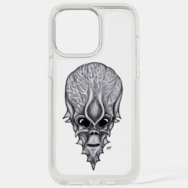 Alien Face , African Skull Facial Reconstruction Speck iPhone Case (Front)