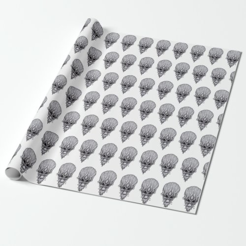 Alien Face  African Skull Facial Reconstruction Wrapping Paper