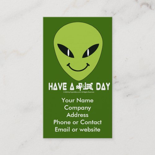 Alien Face Business _ Profile Card