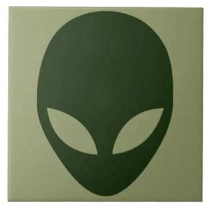Alien Face Ceramic Tile