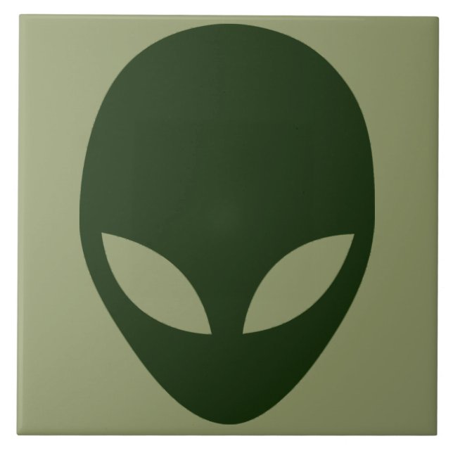 Alien Face Ceramic Tile (Front)