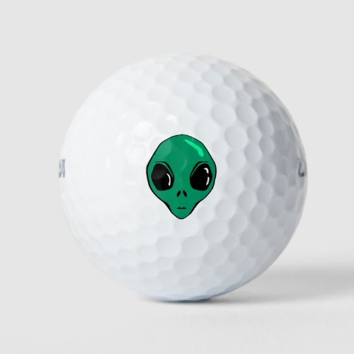 Alien Face Golf Balls