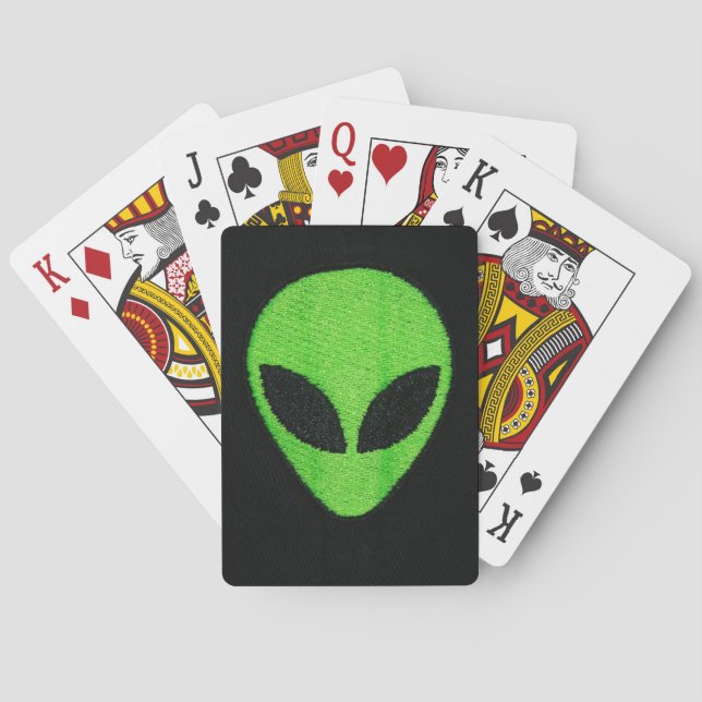 Alien Face Playing Cards. Poker Cards (Back)