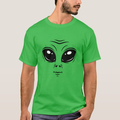 Alien Face UFO Believe Halloween Costume T_Shirt