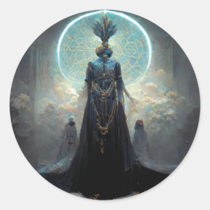 Alien Fae 3 Fantasy Sci-Fi Classic Round Sticker