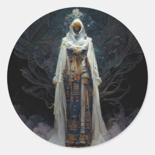 Alien Fae Fantasy Sci-Fi Classic Round Sticker