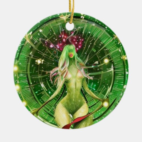 Alien Fairy Christmas Ornament
