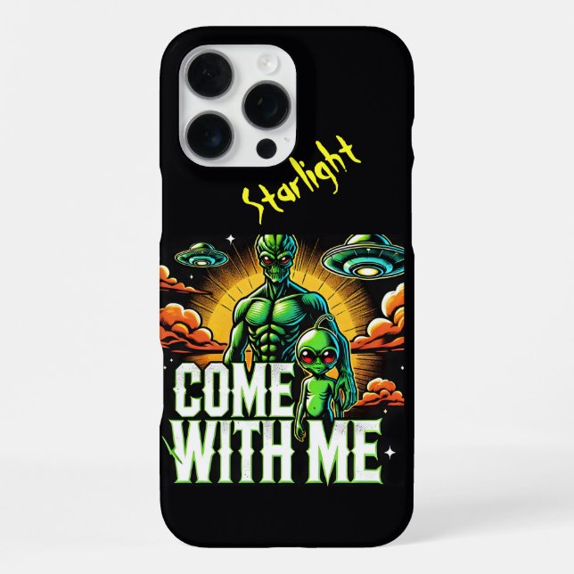 Alien Figures: Adventures in Space Iphone Case (Back)