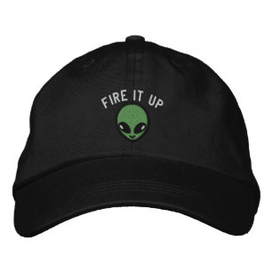 Alien Fire It Up Embroidered Baseball Hat
