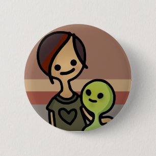 alien flair. pinback button