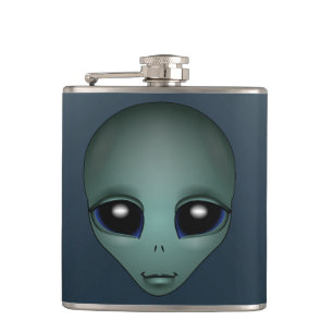Alien Flask Alien Grey Drink Flasks Personalize