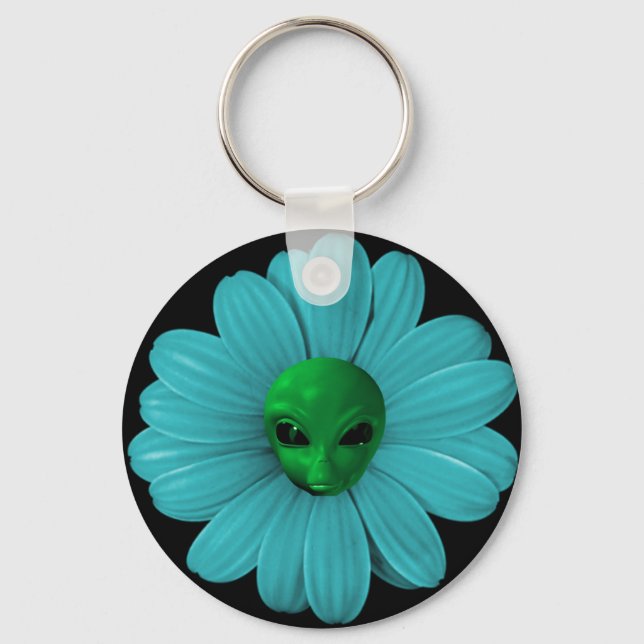 Alien Flower Heads Keychain (Front)