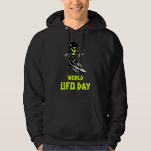 Alien Flying Saucer Fan Ufo Alien Abduction World  Hoodie